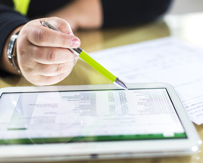 Front End Loading - Looking at data on an ipad to decide on which projects matter most