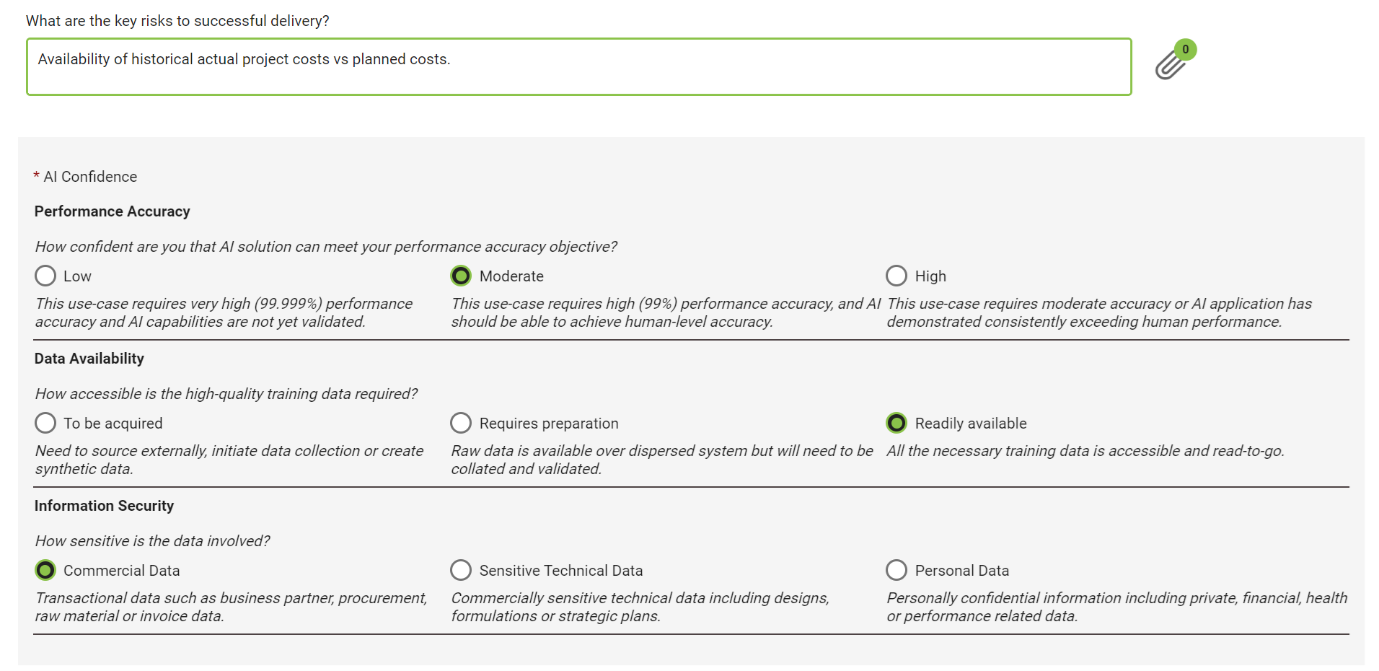 Example implementation risk evaluation matrix - Ai Projects