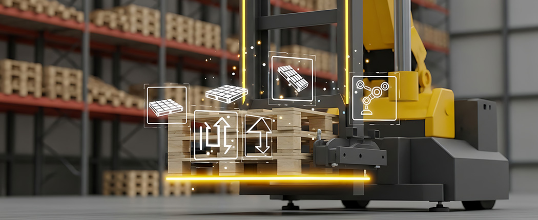 AI CapEx Decisions -Automated pallet handling with icons